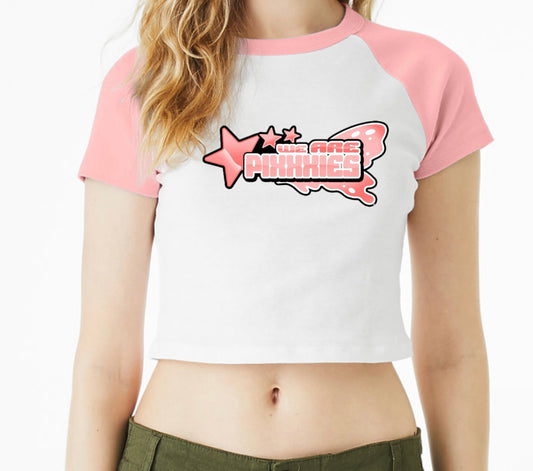 Pink power pixxxies cropped baby tee s/s